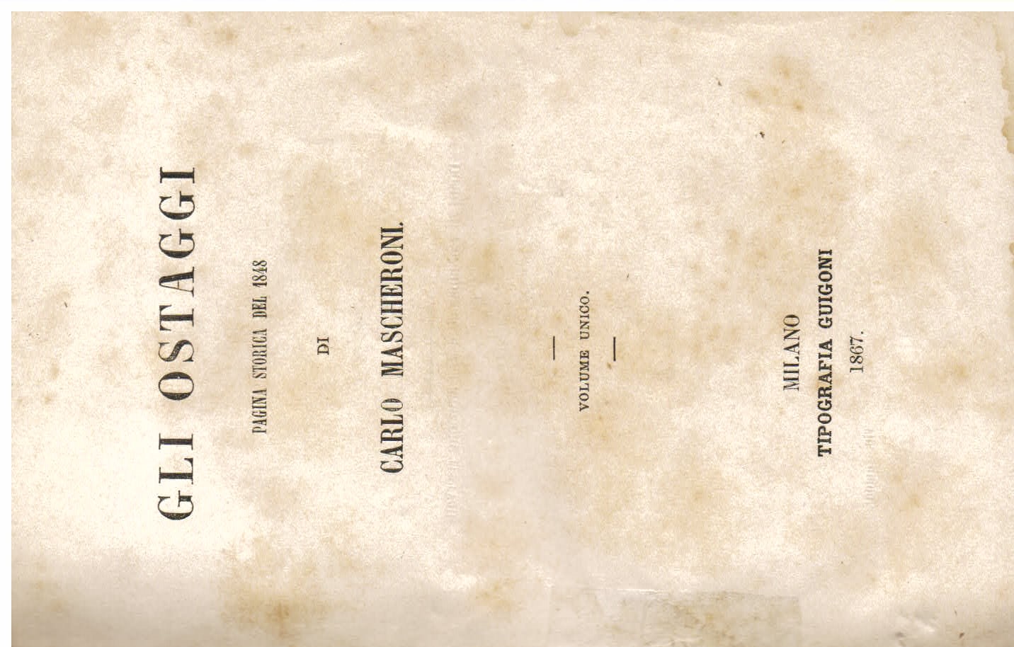 Gli ostaggi. Pagina storica del 1848