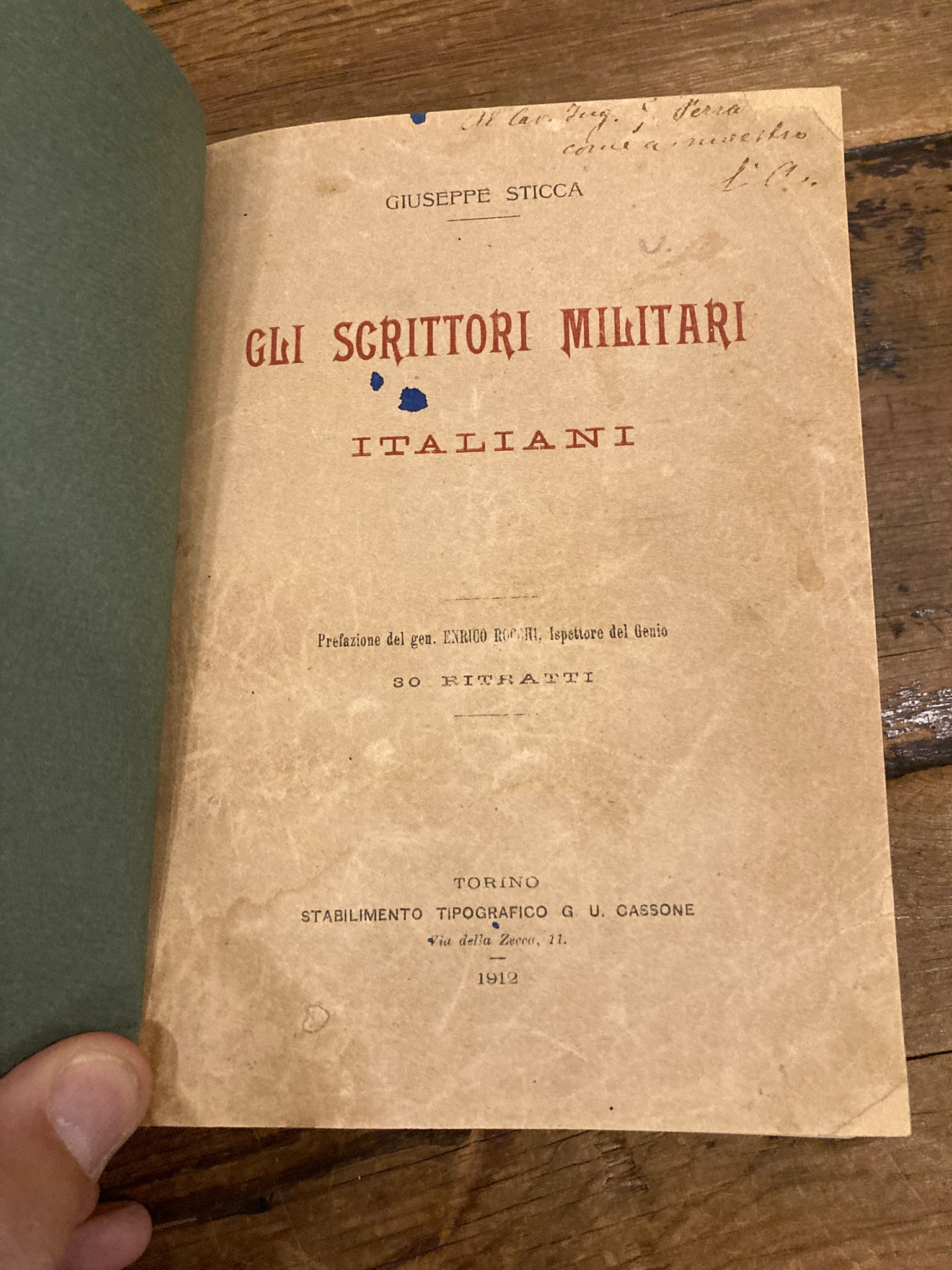 Gli scrittori militari italiani. Prefazione del Gen. Enrico Rocchi, Ispettore …