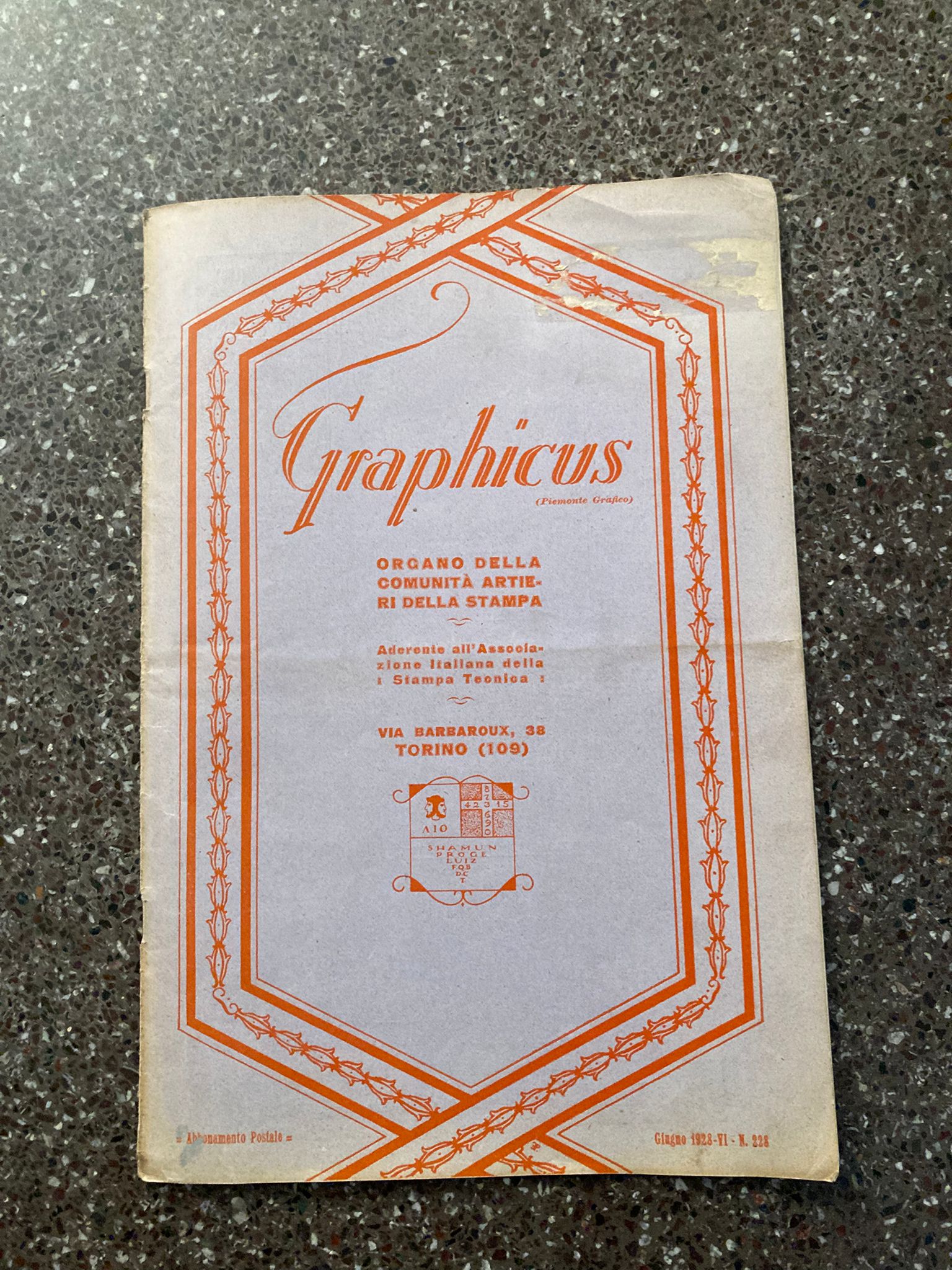 Graphicus (Piemonte Grafico). Rivista mensile delle arti del Libro - …