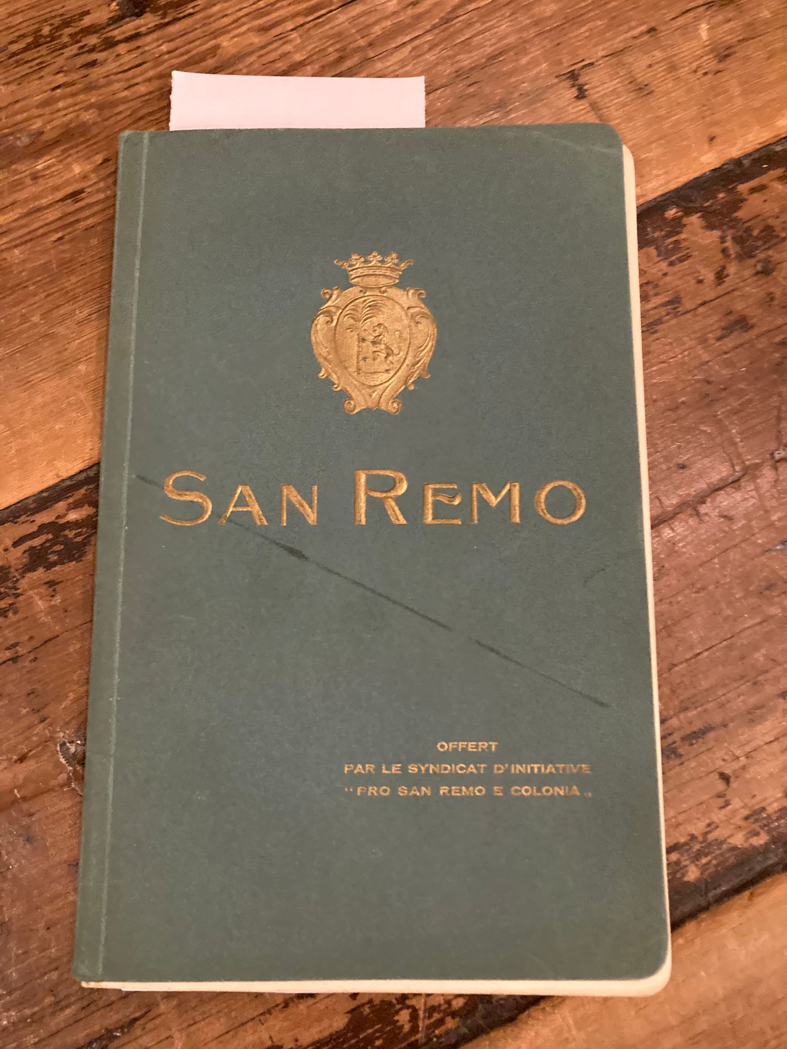 Guide de San Remo. Offert par le Syndicat d' Iniatitive …