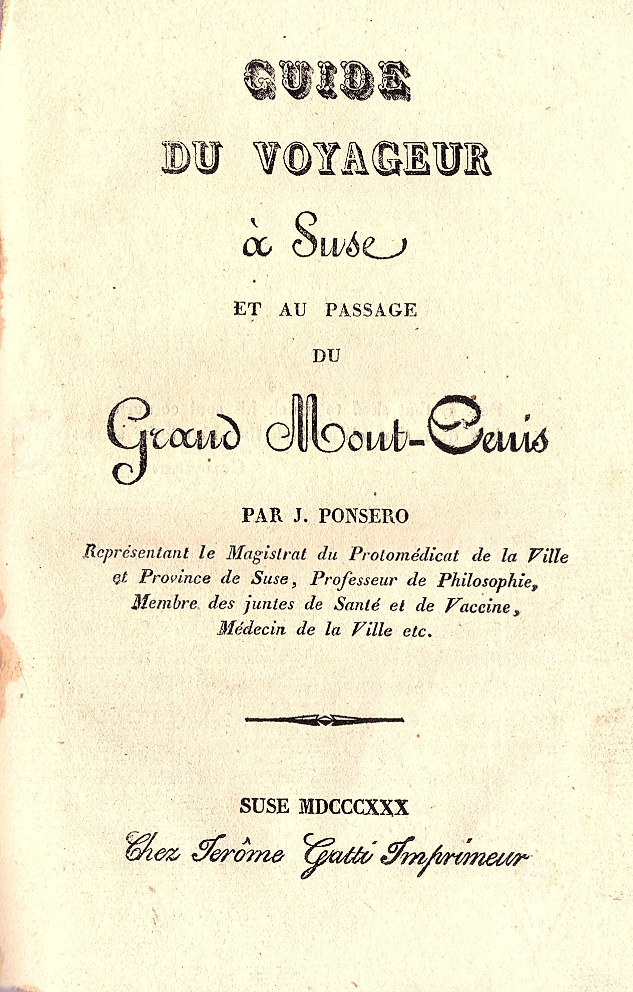 Guide du Voyageur à Suse et au passage du Grand …