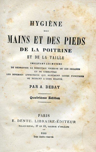 Hygiène des mains et des pieds, de la poitrine et …