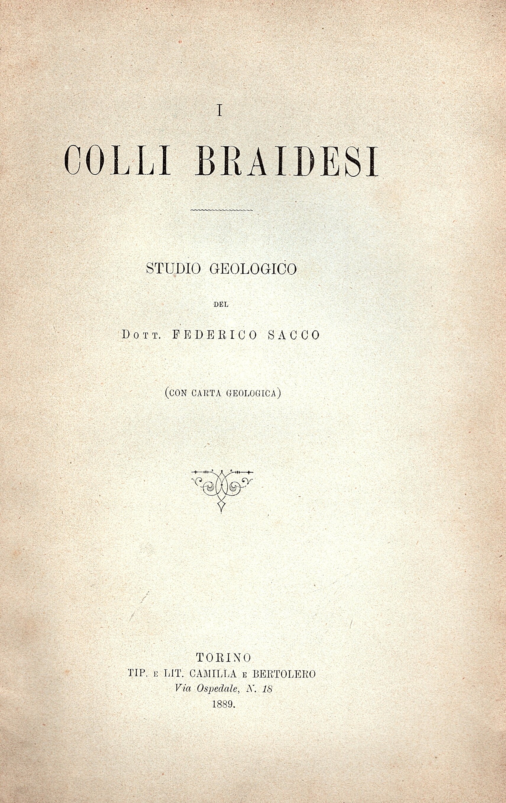 I colli braidesi. Studio geologico