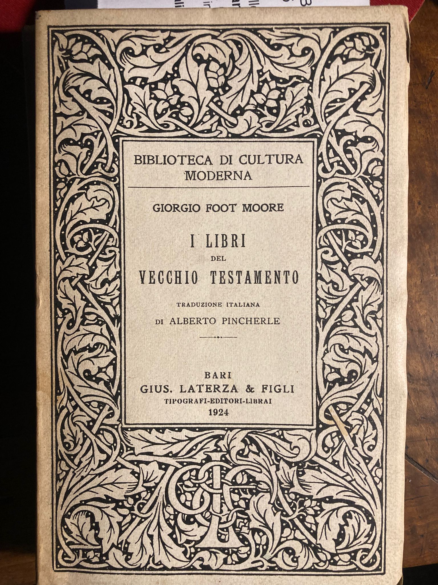 I libri del Vecchio Testamento. Traduzione italiana di Alberto Pincherle