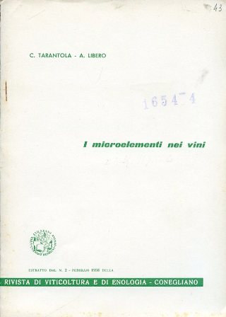 I microelementi nei vini. Estratto dal n. 2 - febbraio …