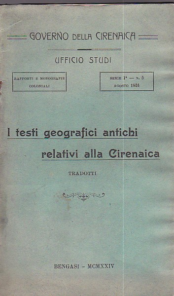 I testi geografici antichi relativi alla Cirenaica tradotti