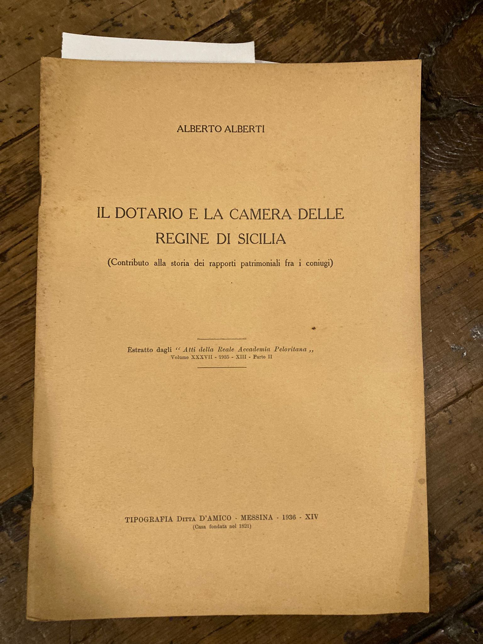 Il dotario e la camera delle Regine di Sicilia. Estratto …