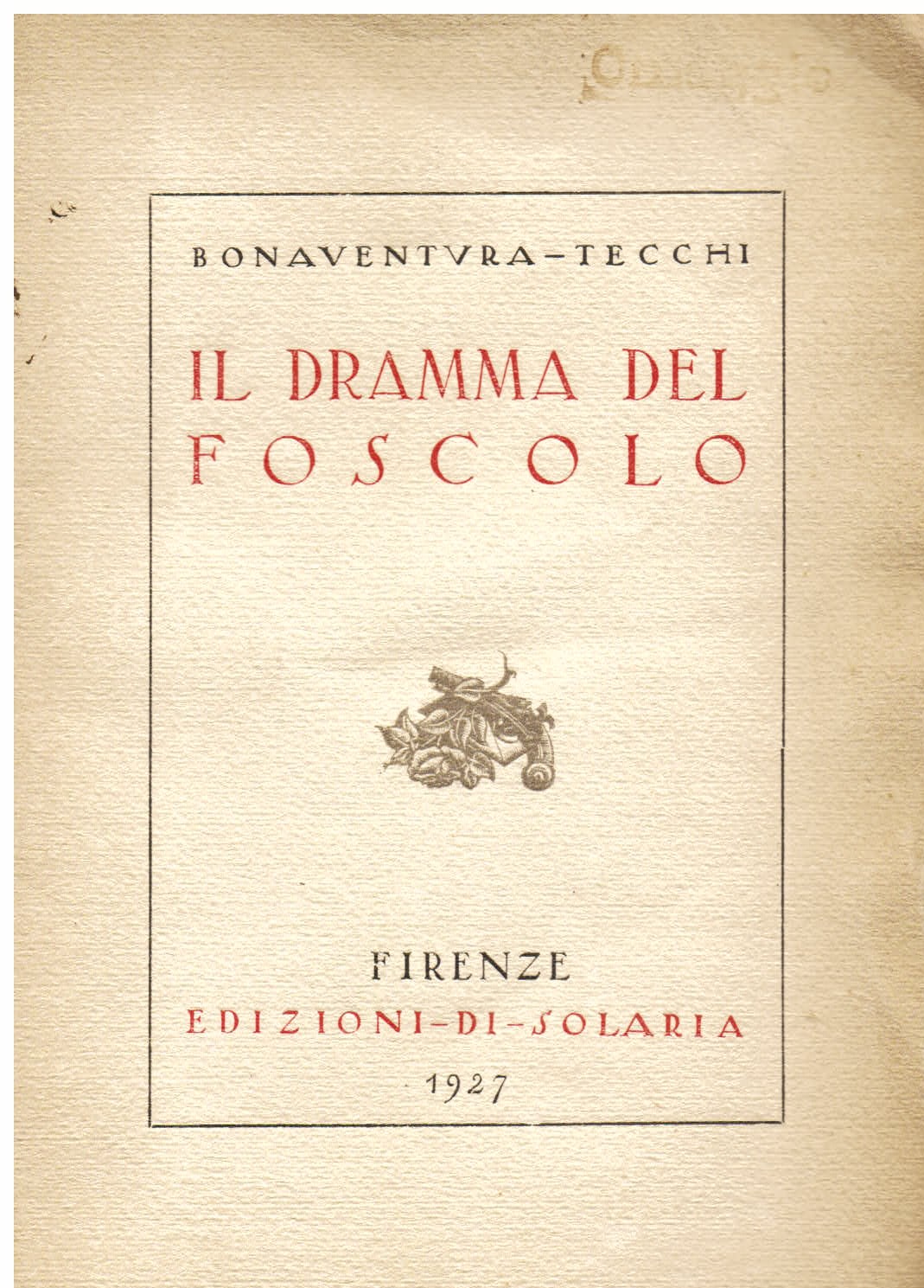 Il dramma del Foscolo