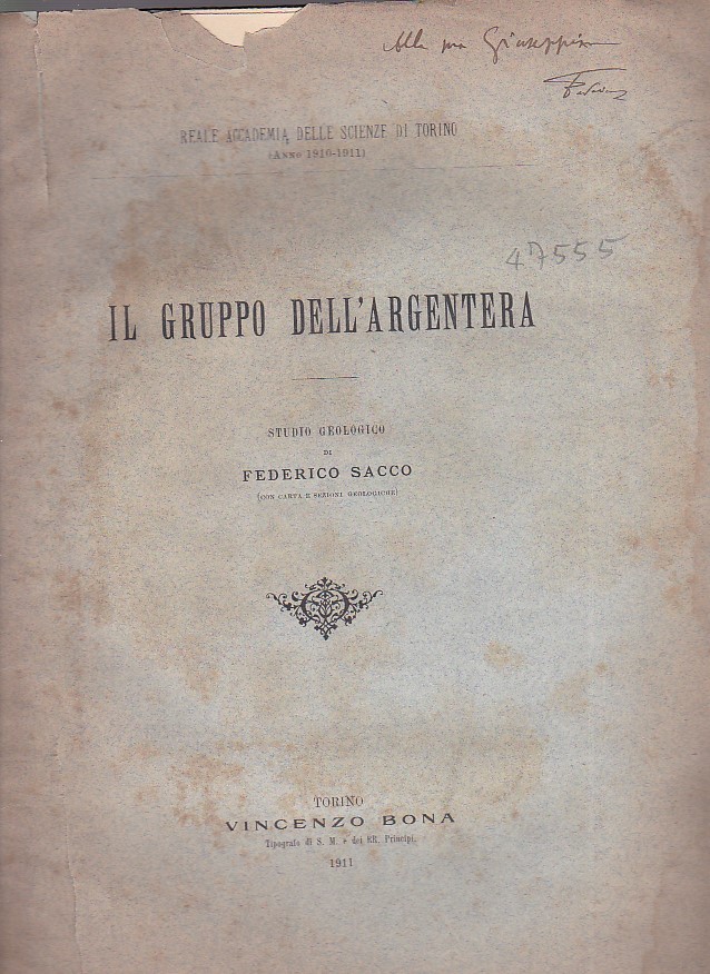 Il Gruppo dell' Argentera. Studio geologico