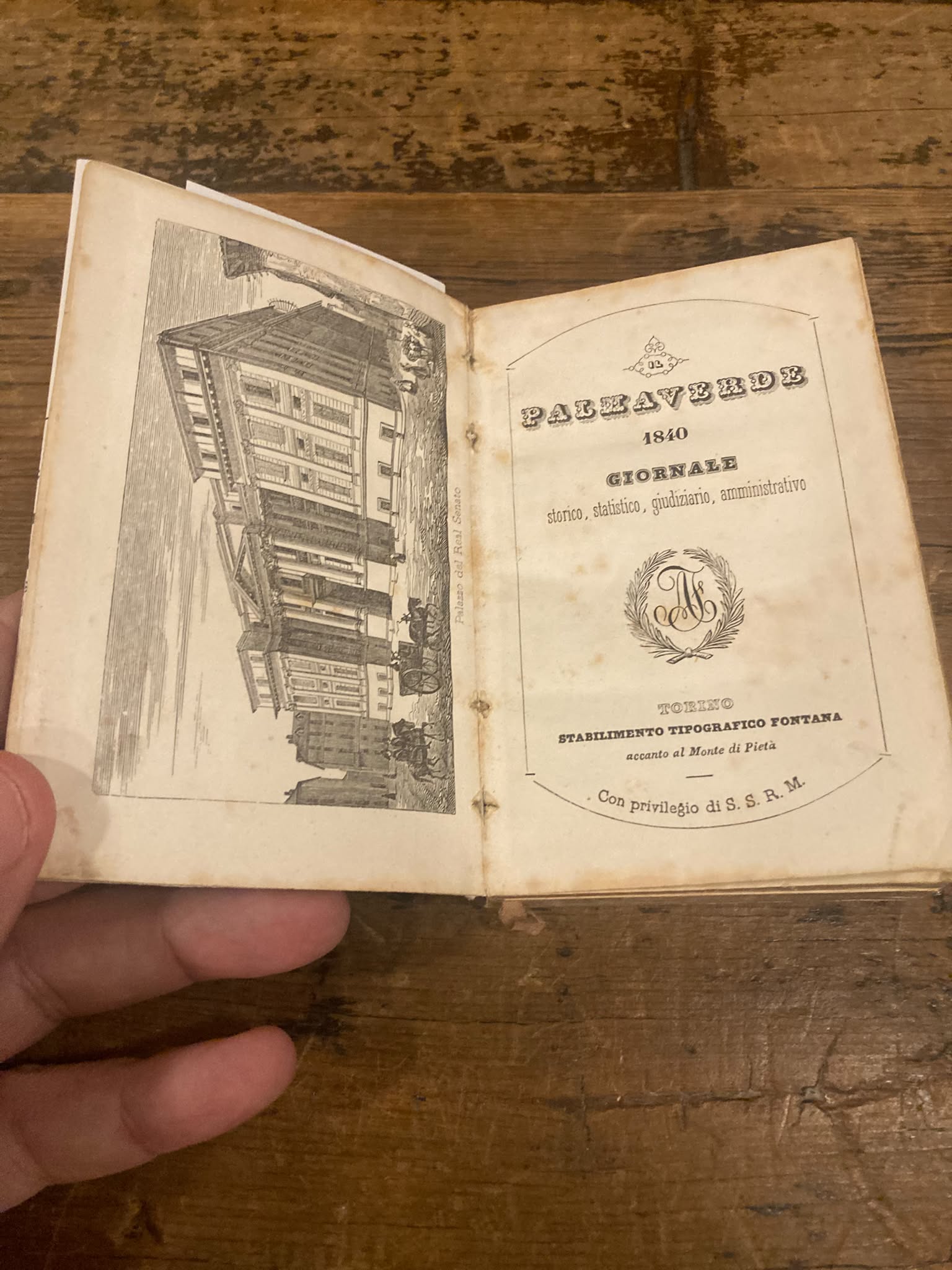 Il Palmaverde 1840. Giornale storico, giudiziario, amministrativo