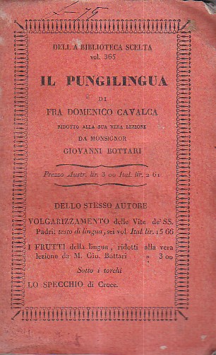 Il Pungilingua ridotto alla sua vera lezione da Monsignor Giovanni …