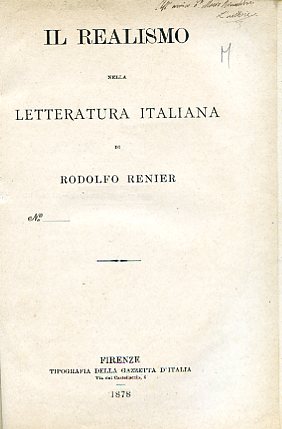 Il realismo nella letteratura italiana