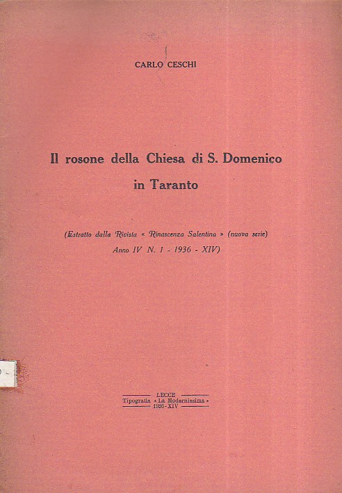 Il rosone della Chiesa di San Domenico in Taranto (Estratto …