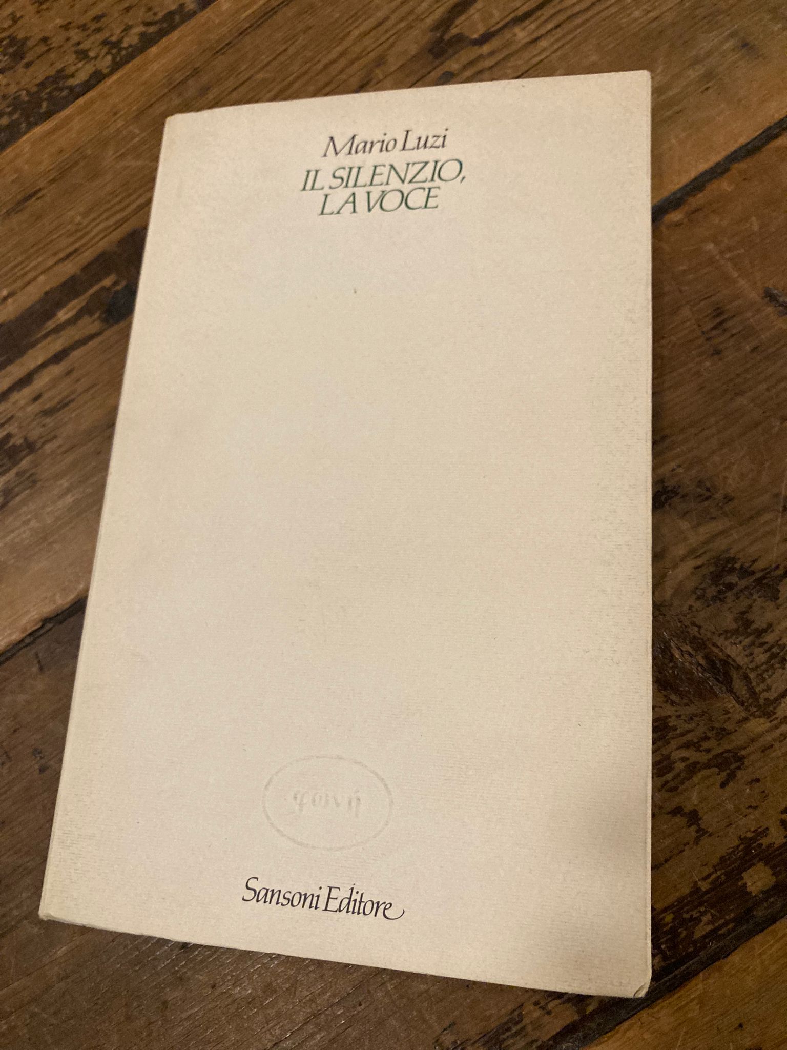 Il silenzio, la voce