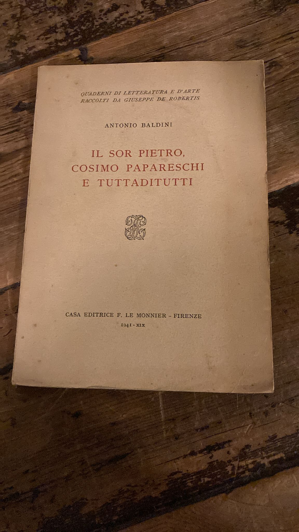 Il Sor Pietro, Cosimo Papareschi e tuttaditutti