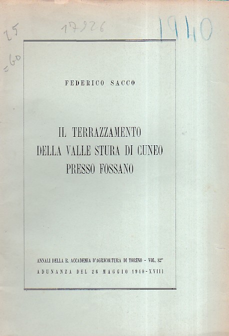 Il terrazzamento della Valle Stura di Cuneo presso Fossano. Annali …