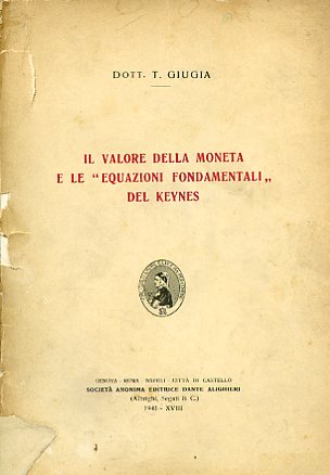 Il valore della moneta e le 'equazioni fondamentali' di Keynes
