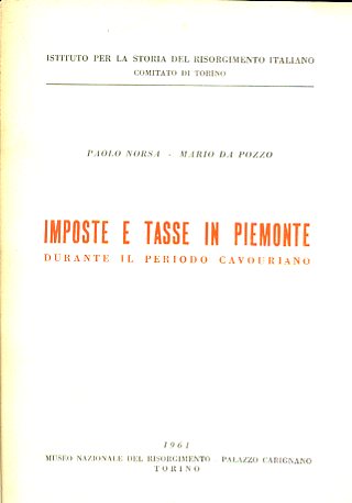 Imposte e tasse in Piemonte durante il periodo cavouriano