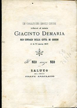 In occasione degli onori tributati al notaio Giacinto Demaria neo …