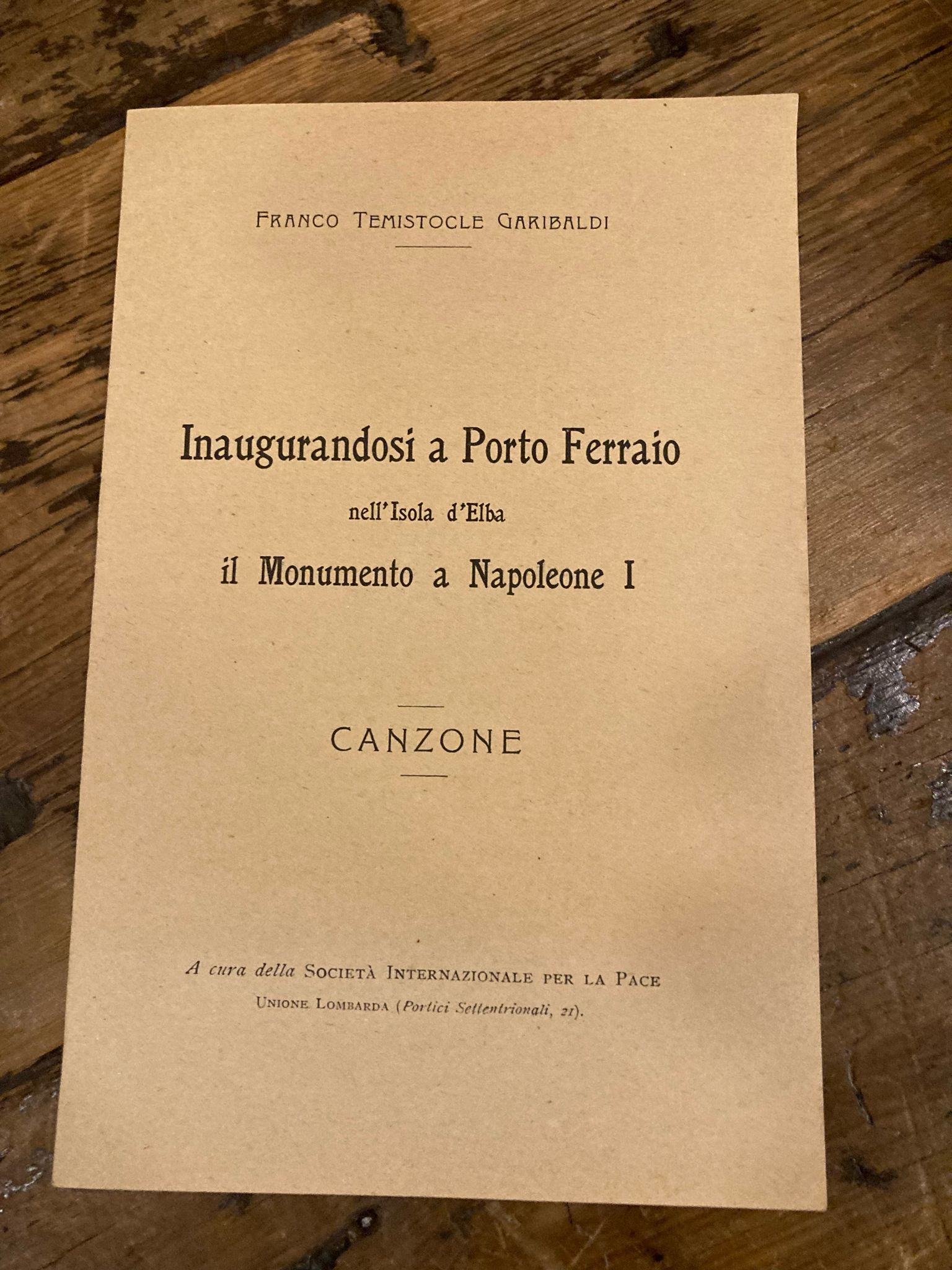 Inaugurandosi a Porto Ferraio nell Isola d Elba il Monumento …
