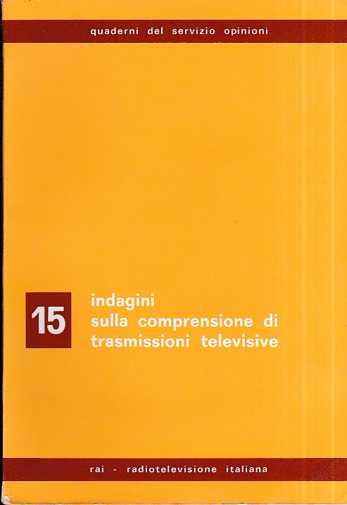 Indagini sulla comprensione di trasmissioni televisive 15