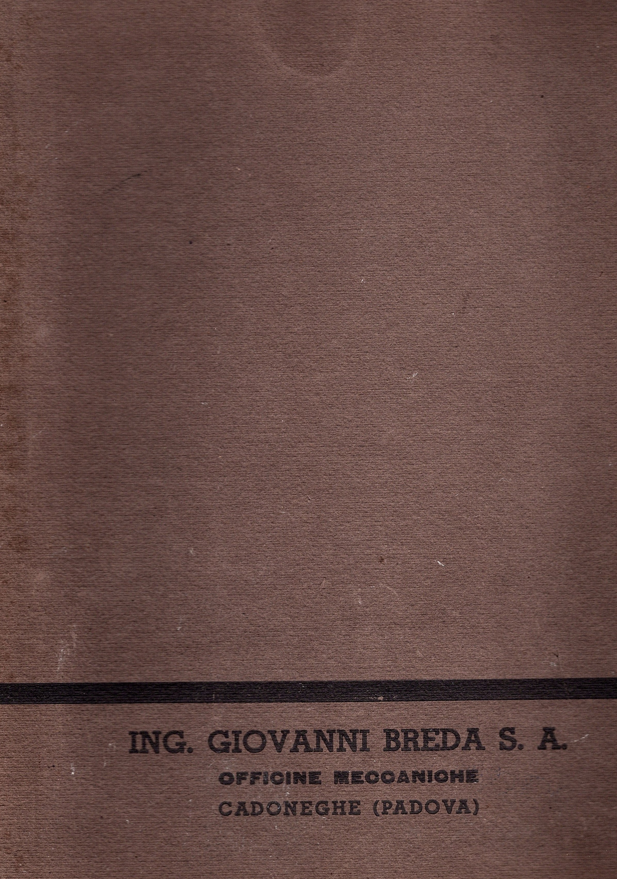 Ing. G. Breda Soc. An. Pontevigodarzere (Padova). Torni paralleli primastici …