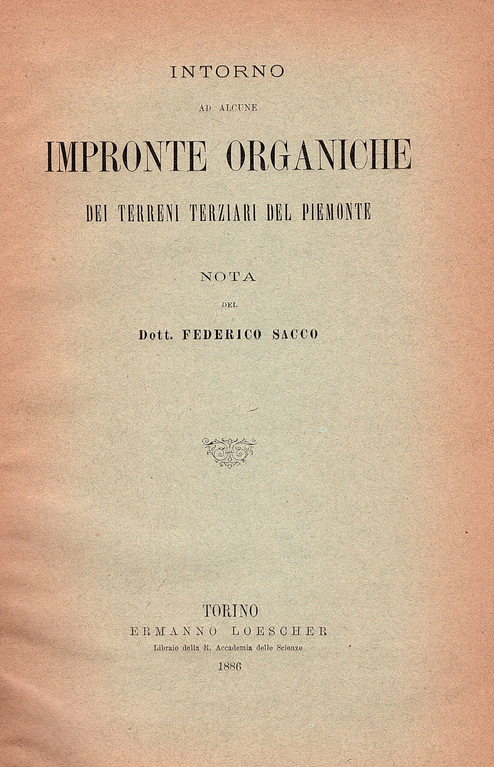 Intorno ad alcune impronte organiche dei terreni terziari del Piemonte