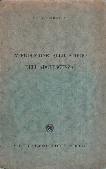 Introduzione allo studio dell' adolescenza