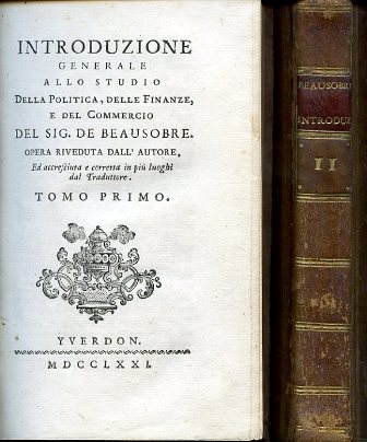 Introduzione generale allo studio della Politica, delle Finanze e del …