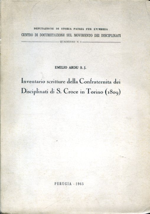 Inventario scritture della Confraternita dei Disciplinati di S. Croce in …