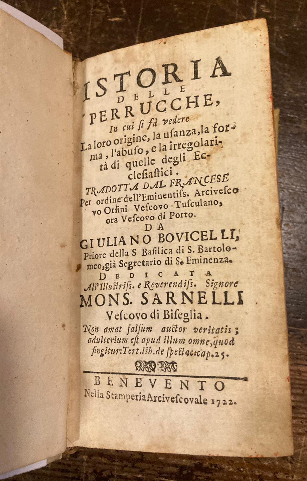 Istoria delle Perrucche, in cui si fà vedere la loro …