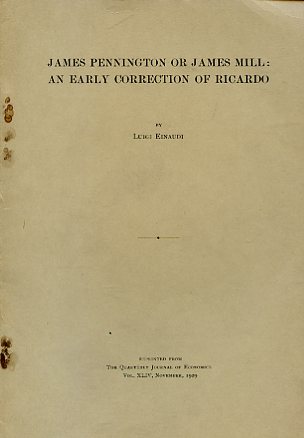 James Pennington or James Mill: an early correction of Ricardo