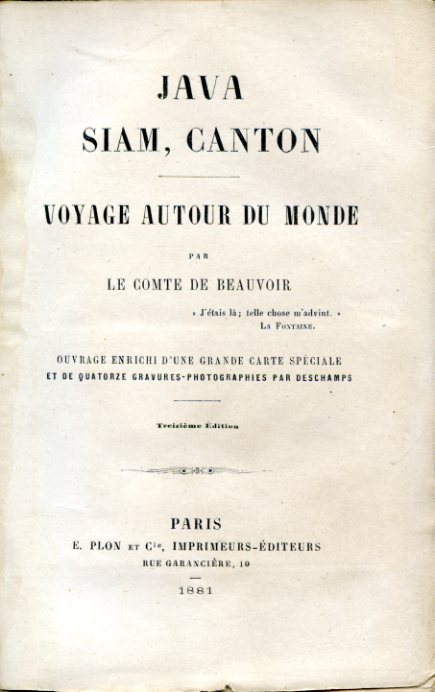 Java, Siam, Canton. Voyage autour du monde