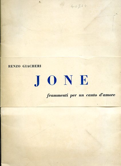 Jone. Frammenti per un canto d'amore