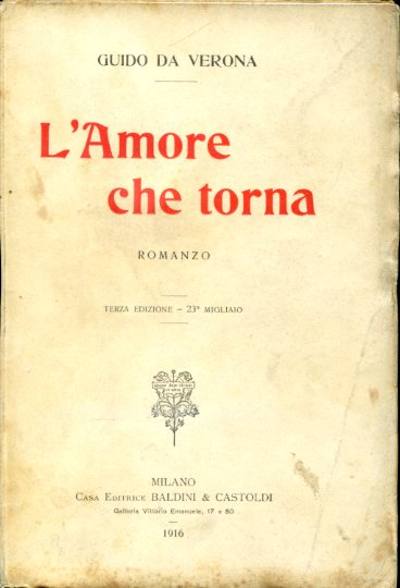 L'Amore che torna. Romanzo