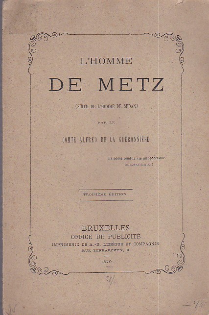 L'Homme de Metz (suite de l'Homme de Sedan)