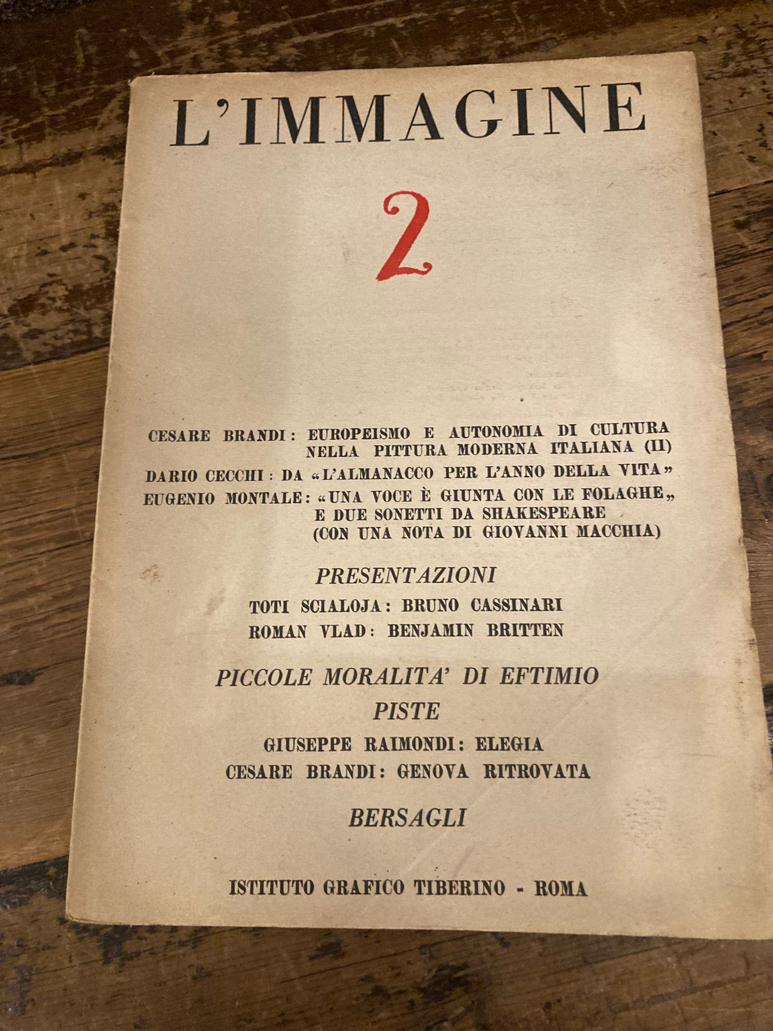 L' Immagine. Anno I, n.° 2, Giugno 1947