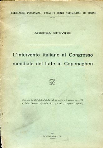 L'intervento italiano al Congresso mondiale del latte in Copenaghen (estratto …