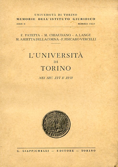 L'Università di Torino nei sec. XVI e XVII. Università di …