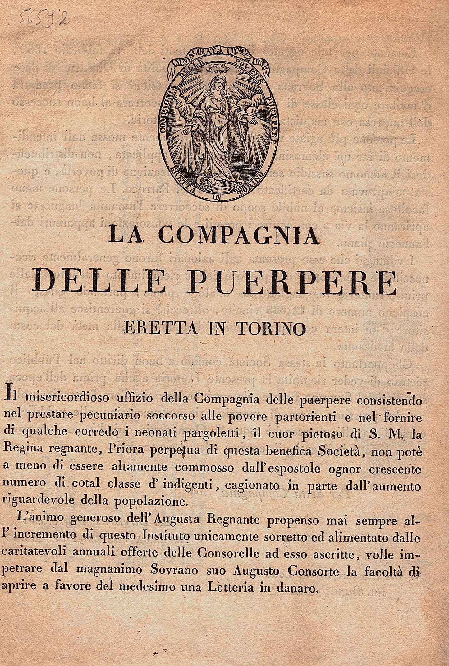 La compagnia delle puerpere eretta in Torino