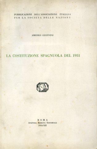 La Costituzione spagnuola del 1931