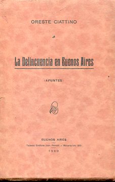 La Delincuencia en Buenos Aires (Apuntes)