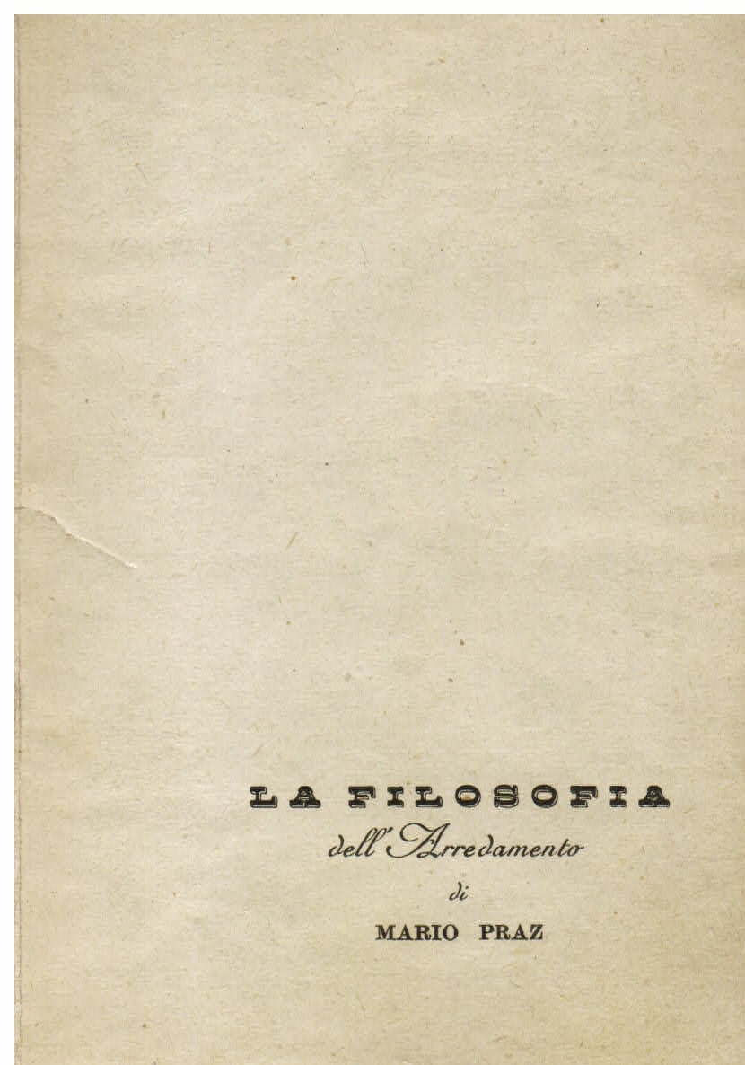 La filosofia dell' arredamento