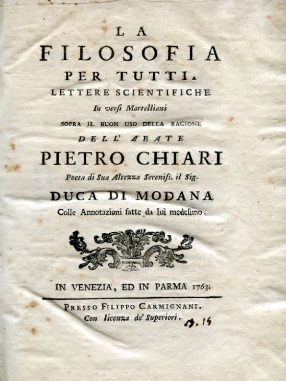 La Filosofia per tutti. Lettere scientifiche in versi Martelliani sopra …