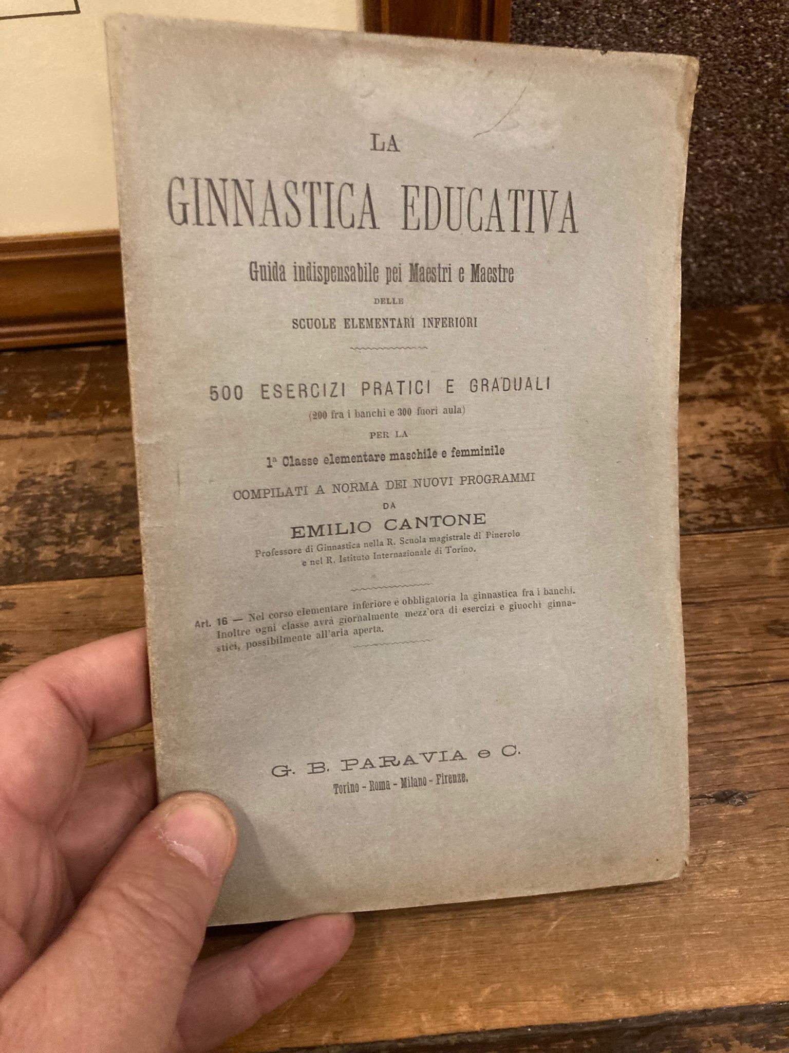 La ginnastica educativa. Guida indispensabile pei Maestri e Maestre delle …