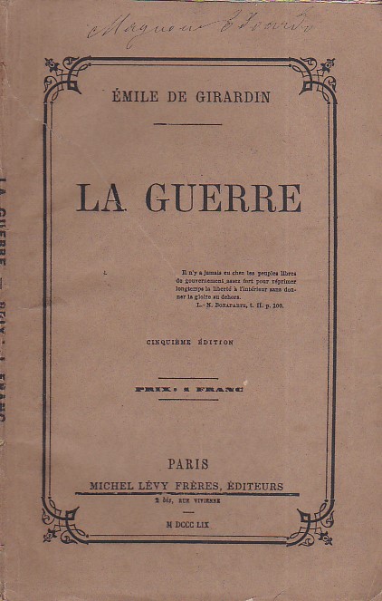 La Guerre. Cinquième édition