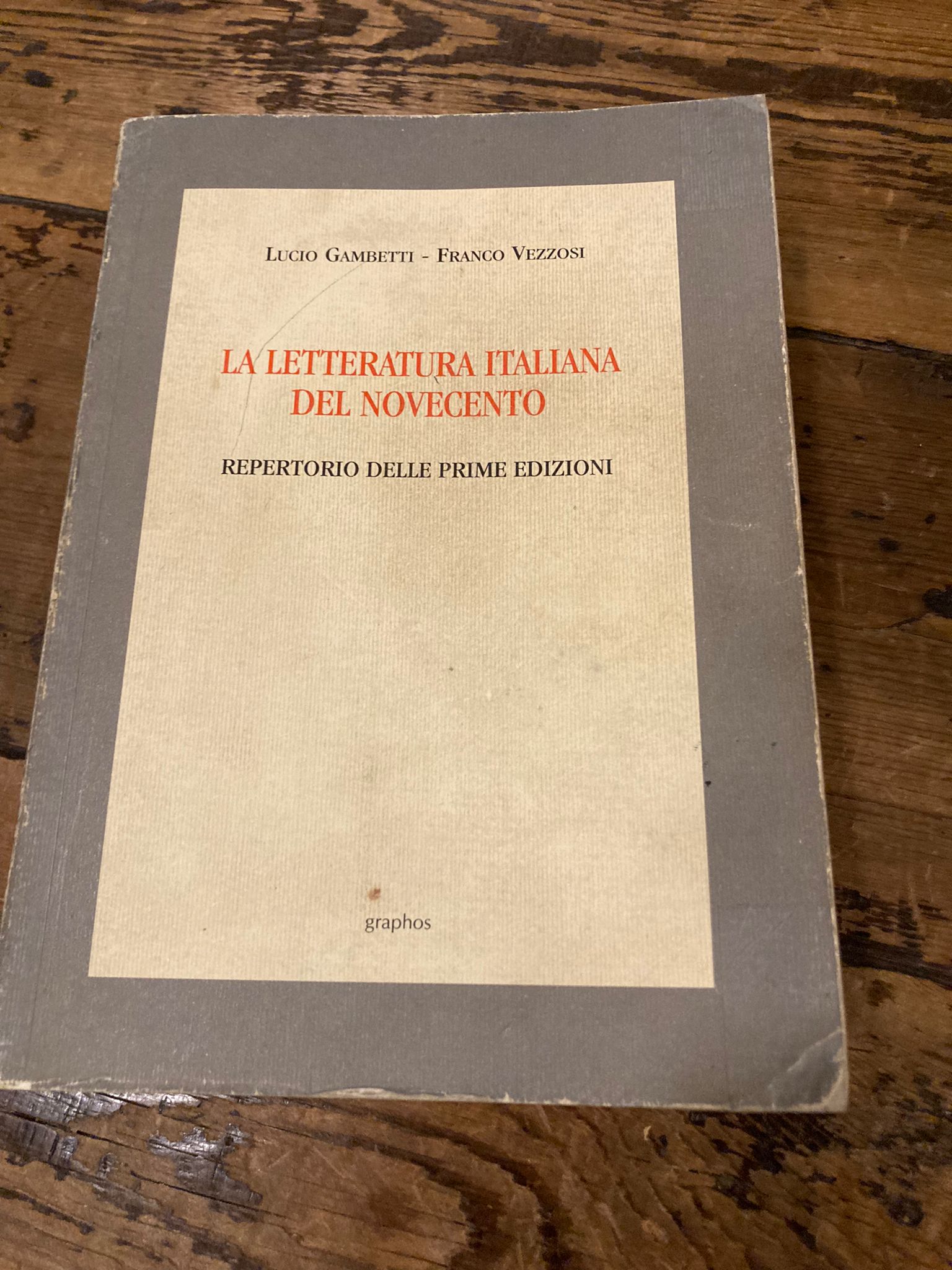 La letteratura italiana del Novecento. Repertorio delle prime edizioni