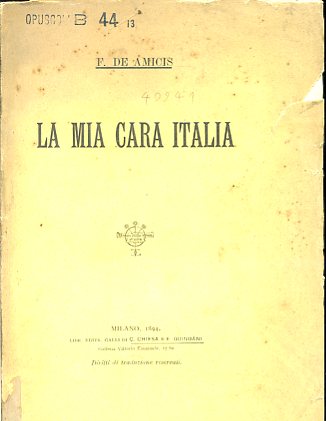 La mia cara Italia