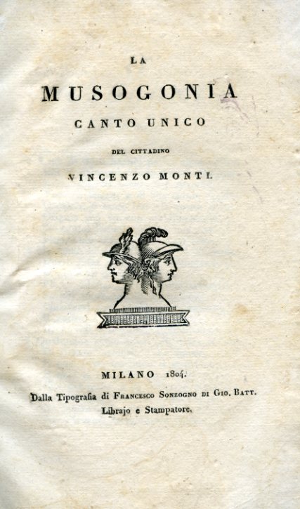 La Musogonia. Canto unico