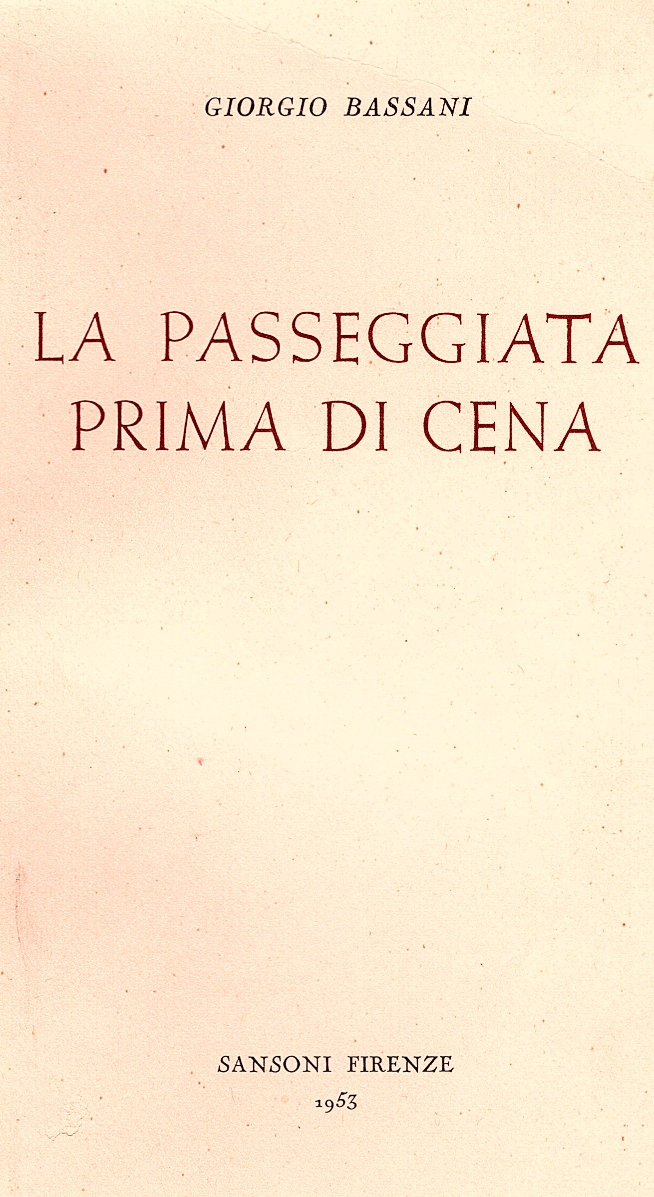 La passeggiata prima di cena